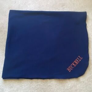Vintage Bucknell University Fleece Blanket Throw Bison NCAA 57x47 Stitched Logo